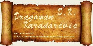 Dragoman Karadarević vizit kartica